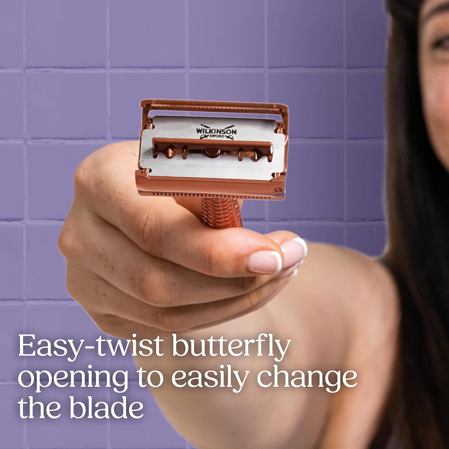 Thumbnail 2 de Wilkinson Sword Intuition Rose Gold Safety Razor for Women – Premium Metal Handle with 10 Refills