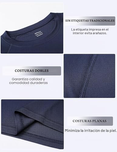 Detalle de Cimic 5 Piezas Camiseta Deporte Hombre Running Manga Corta – transpirabilidad y libertad de movimiento