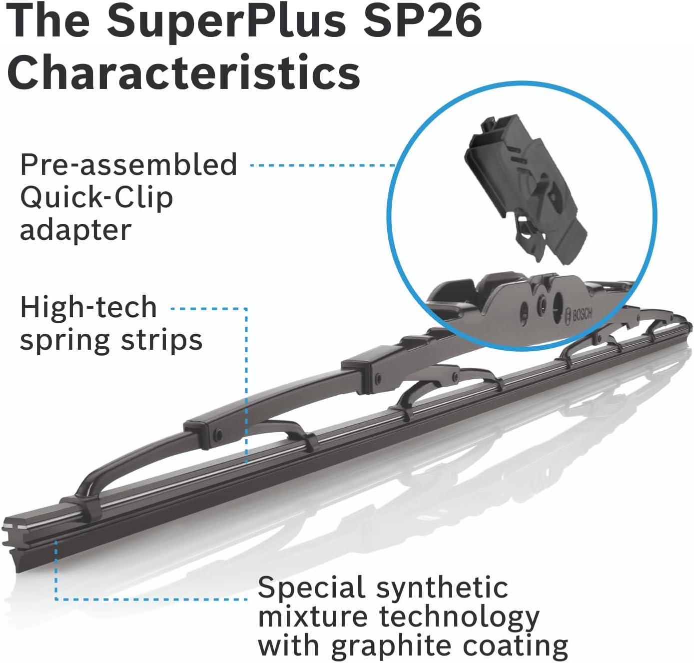 Thumbnail 5 de Bosch SuperPlus SP26 Front Windscreen Wiper Blade