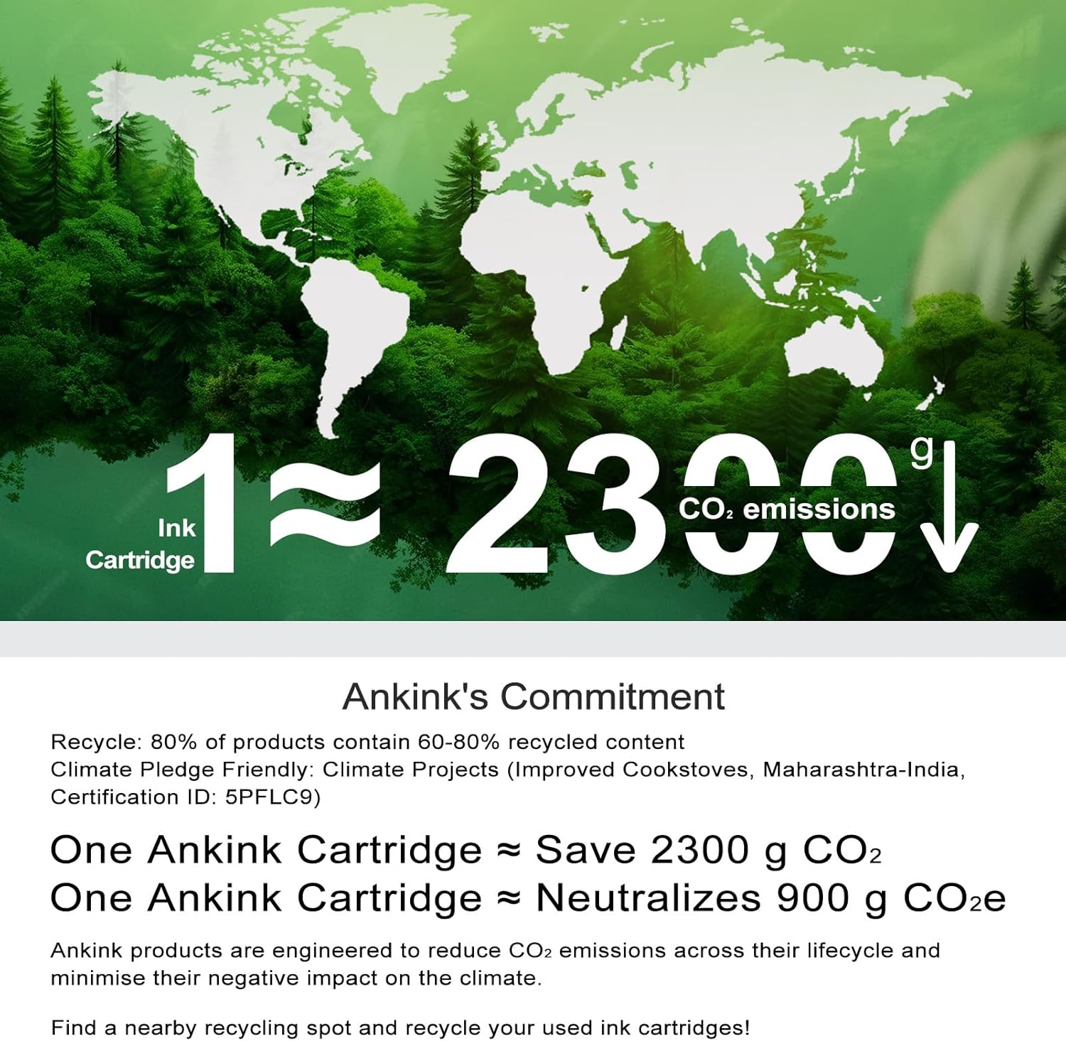 Thumbnail 1 de Ankink 245XL PG-245XL Black Ink Cartridge Replacement (2-Pack) for Canon Pixma