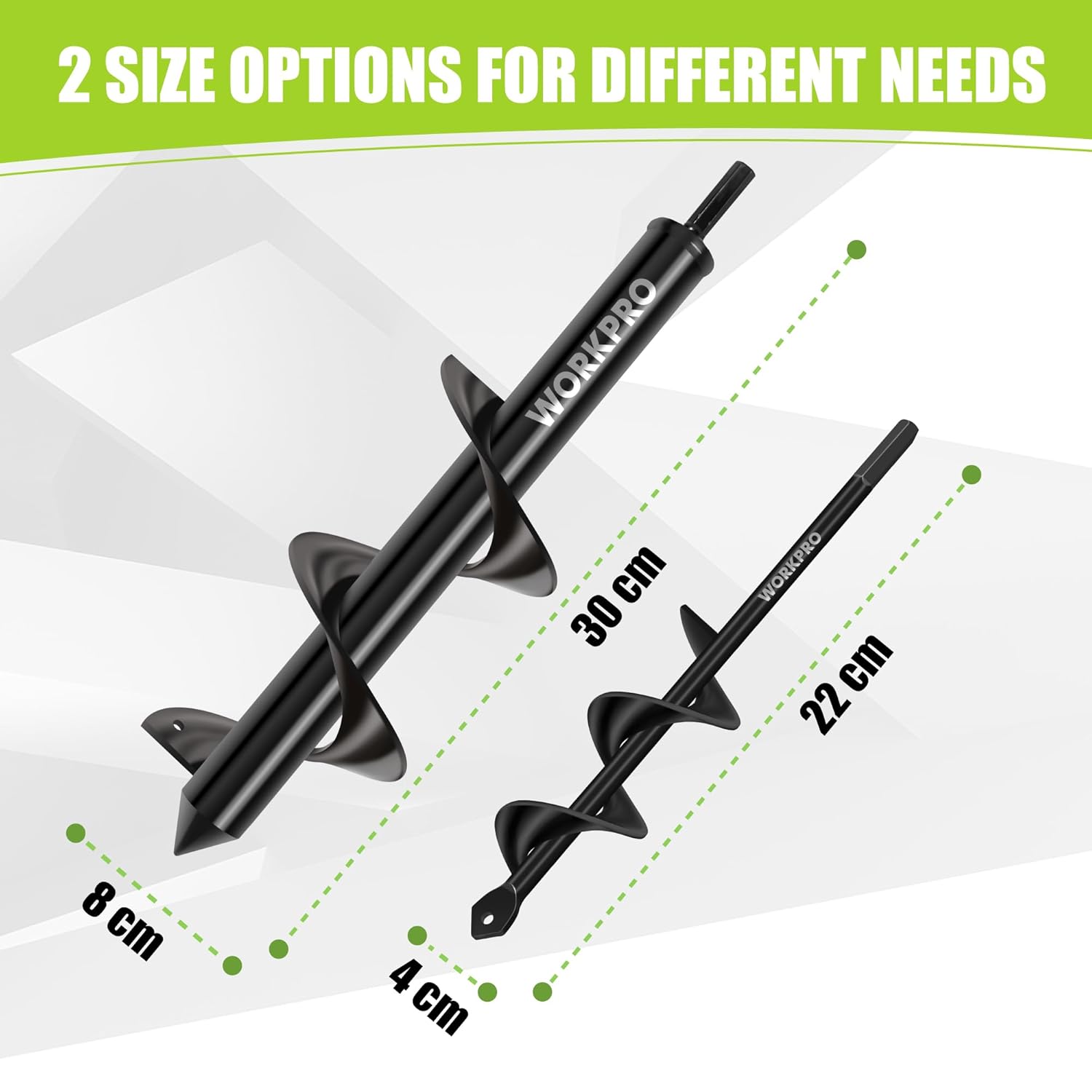 Detalle 2 de WORKPRO Auger Drill Bit Set 2-Piece 4x22cm