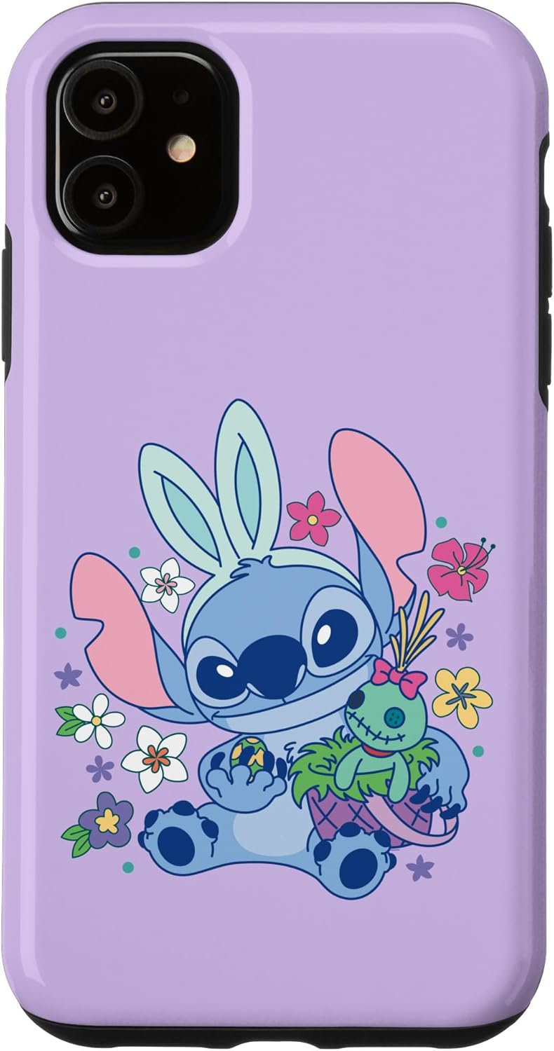 Thumbnail 6 de Coque iPhone 13 Disney Lilo & Stitch Cute Easter Bunny Stitch and Scrump, protection en deux parties