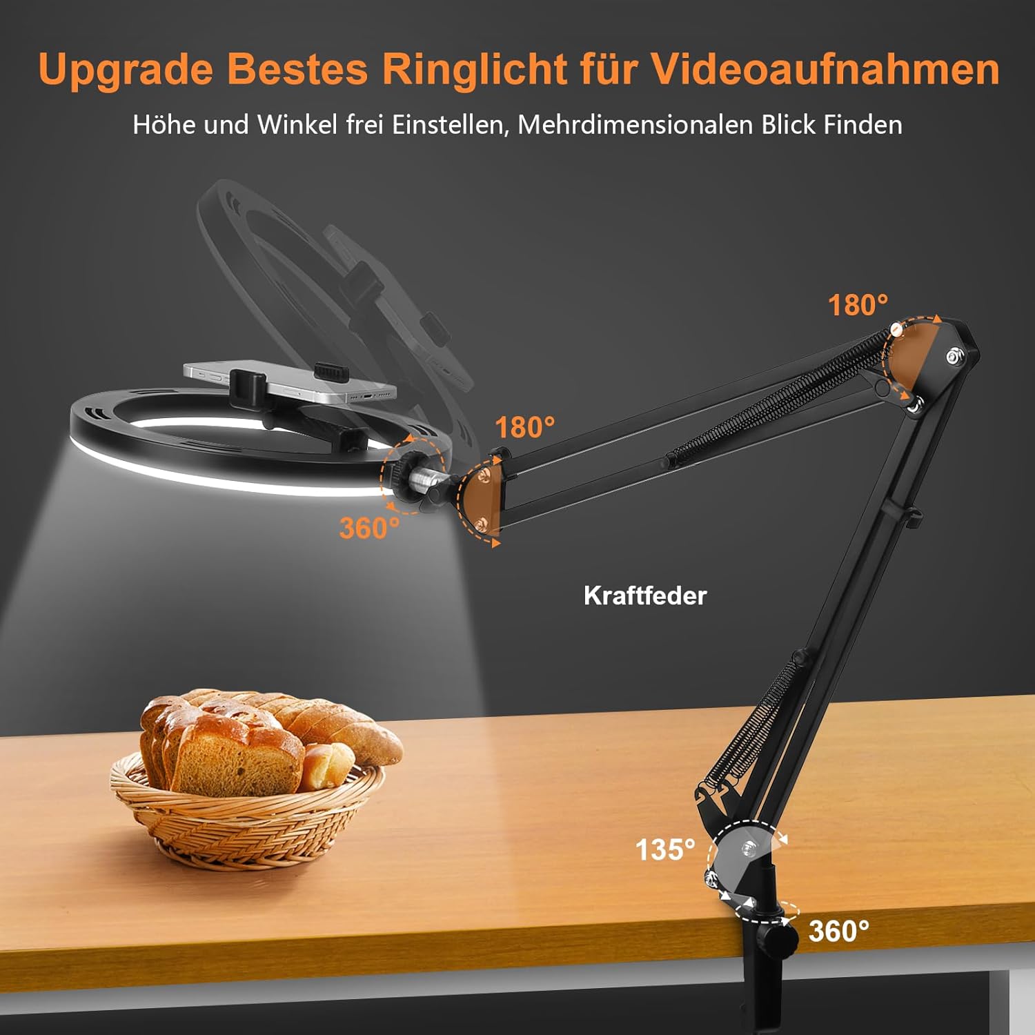 Thumbnail 3 de Evershop Ringlicht 10” Stativ