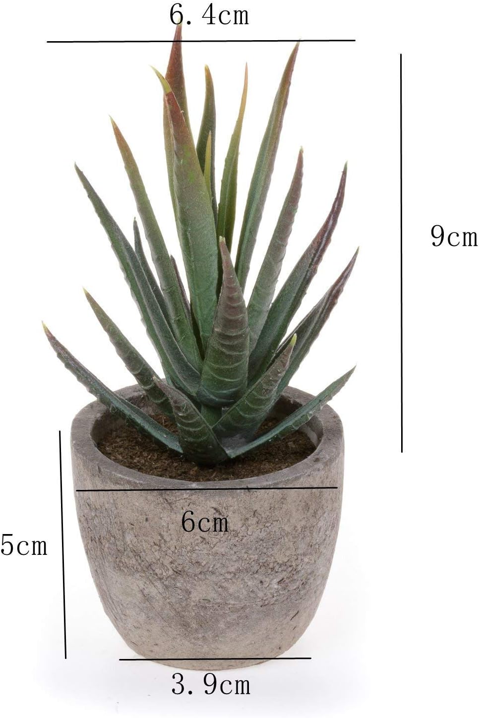 Thumbnail 6 de T4U Mini Artificial Succulent Plants, 6 Pack in Plastic Pots