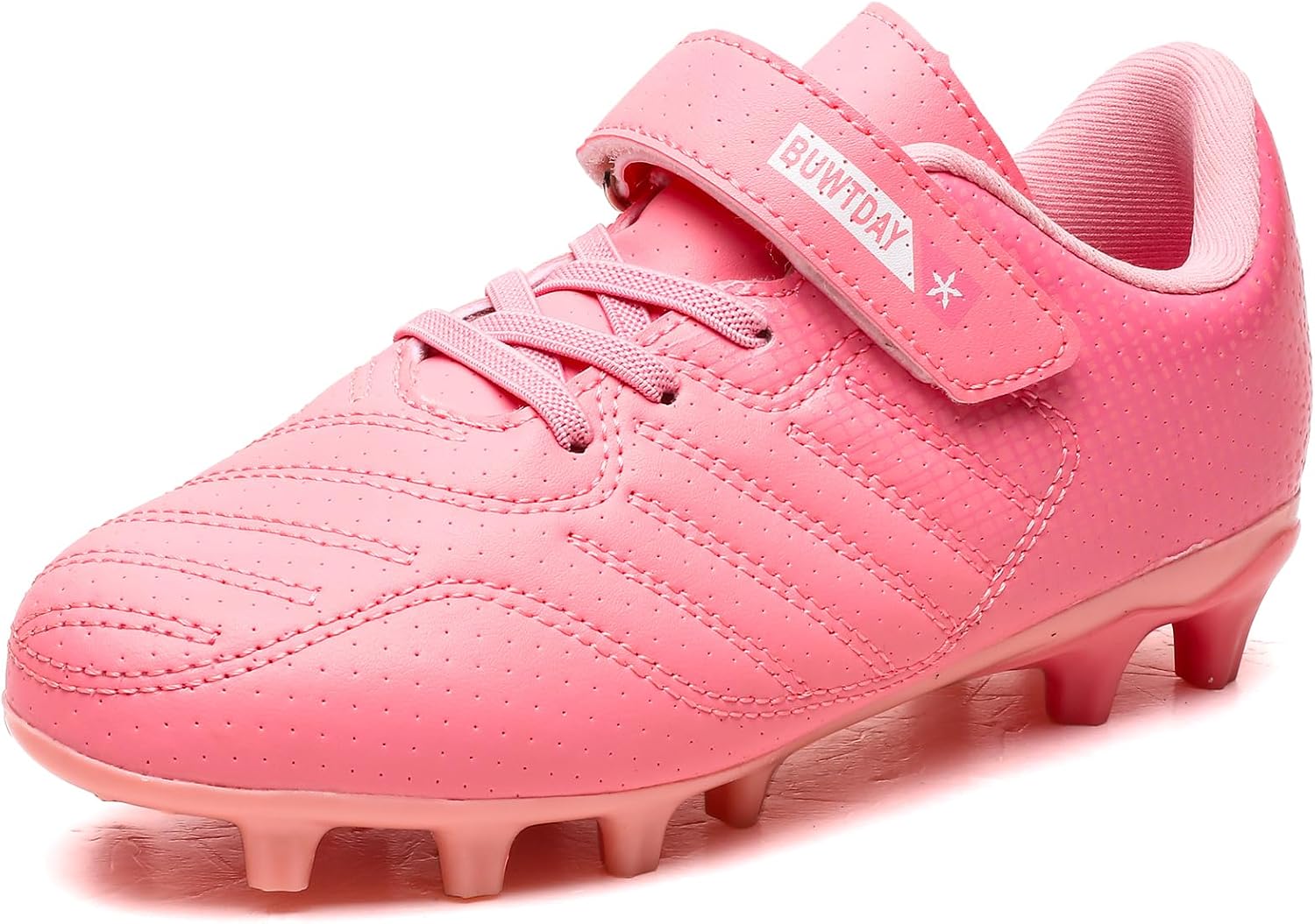 BUWTDAY Kids Soccer Cleats (Boys & Girls) for Firm Ground Youth Football Shoes