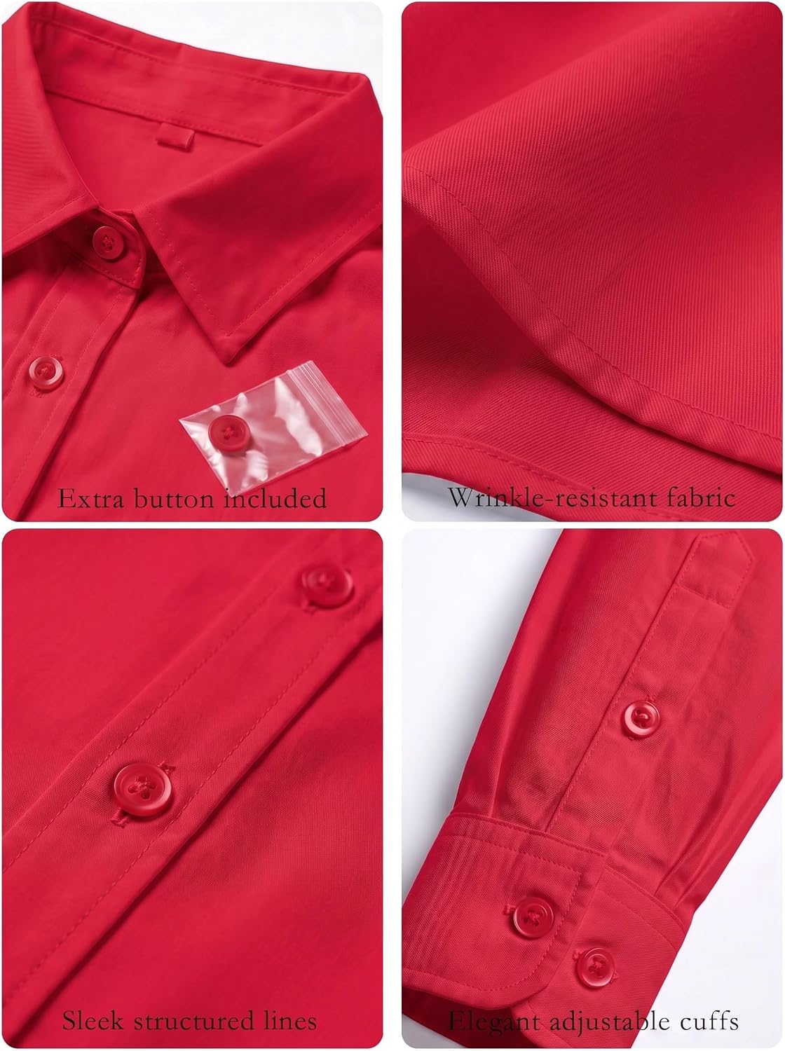 Thumbnail 6 de Zeagoo Women's Wrinkle-Resistant Button-Down Shirt, Long Sleeve