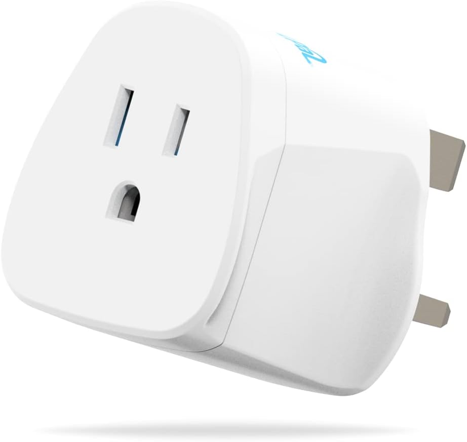 Detalle de MyTravelPal US to UK Plug Adapter | 10A Fuse, UK Safety Standard 8546