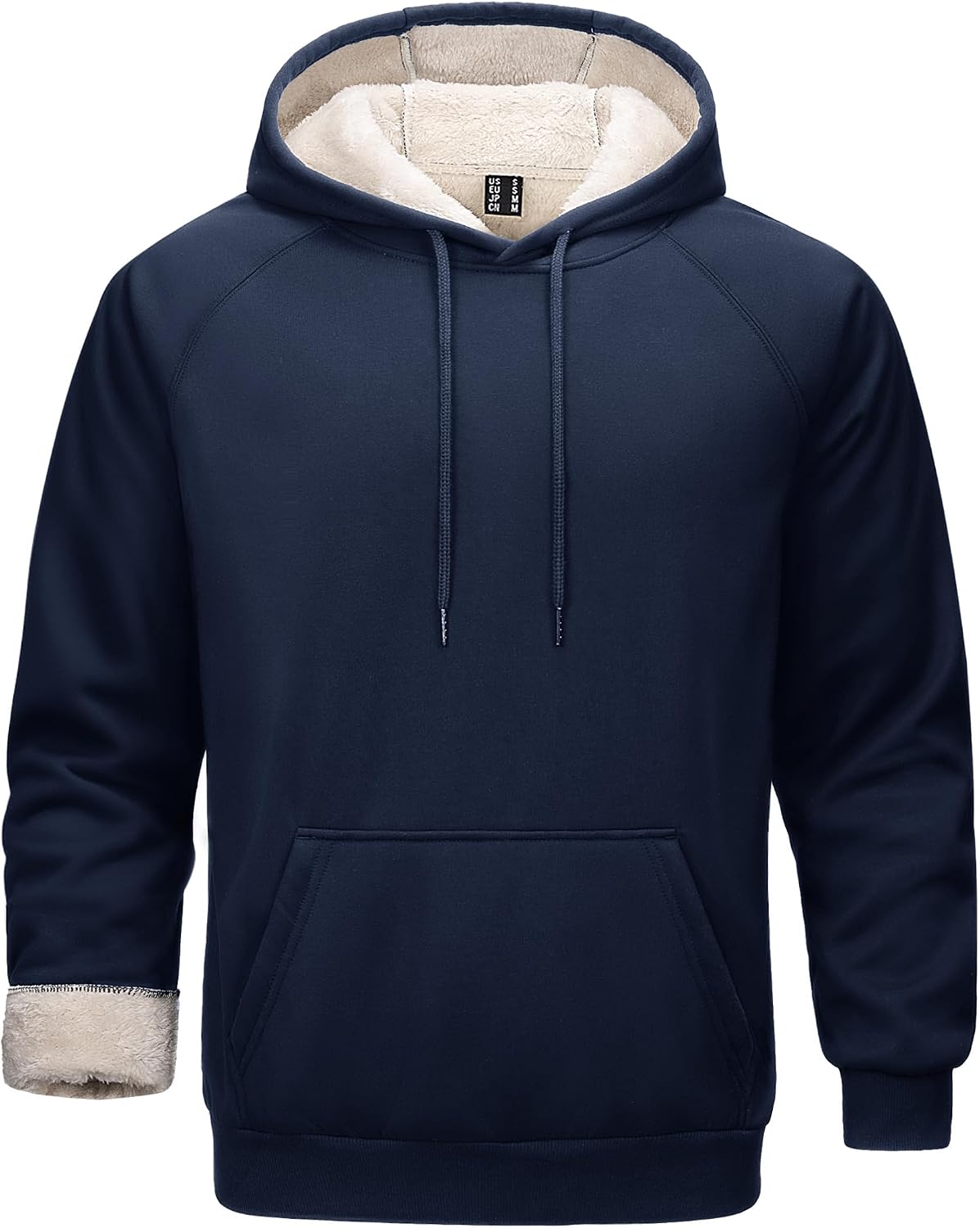 Detalle 2 de Cavva men’s fleece-lined hooded sweatshirt with kangaroo pocket (warm winter pullover)