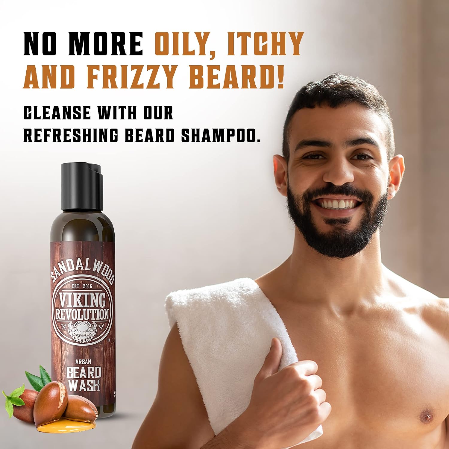 Thumbnail 2 de Viking Revolution Beard Wash & Conditioner Set with Argan & Jojoba Oils (5oz) – Softens & Strengthens