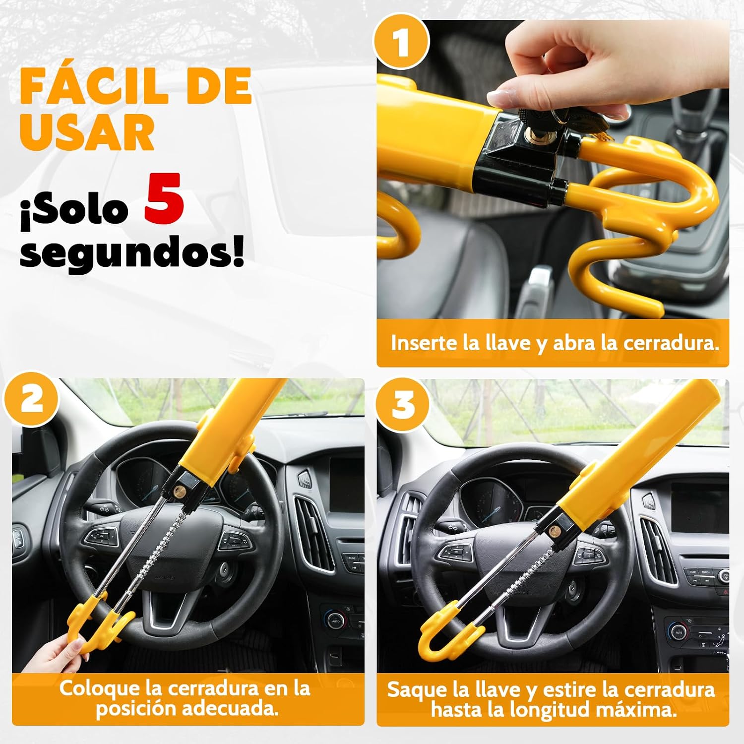 Thumbnail 5 de Tevlaphee Antirrobo Coche Barra Universal