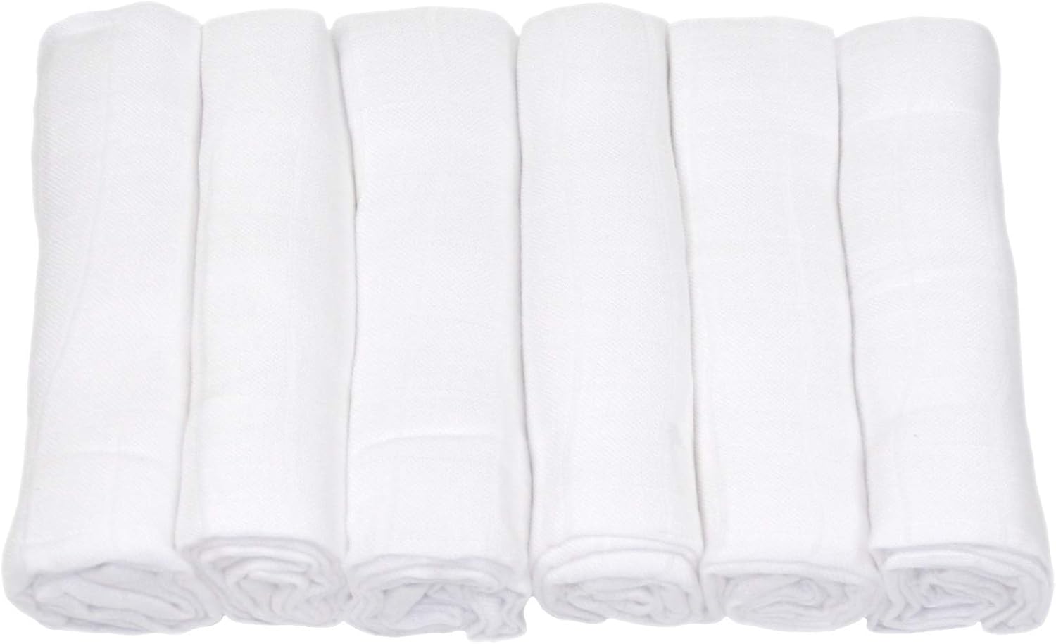 Detalle de MuslinZ 6-Pack Premium Bamboo-Muslin Squares 70x70cm – Newborn Burp Cloths
