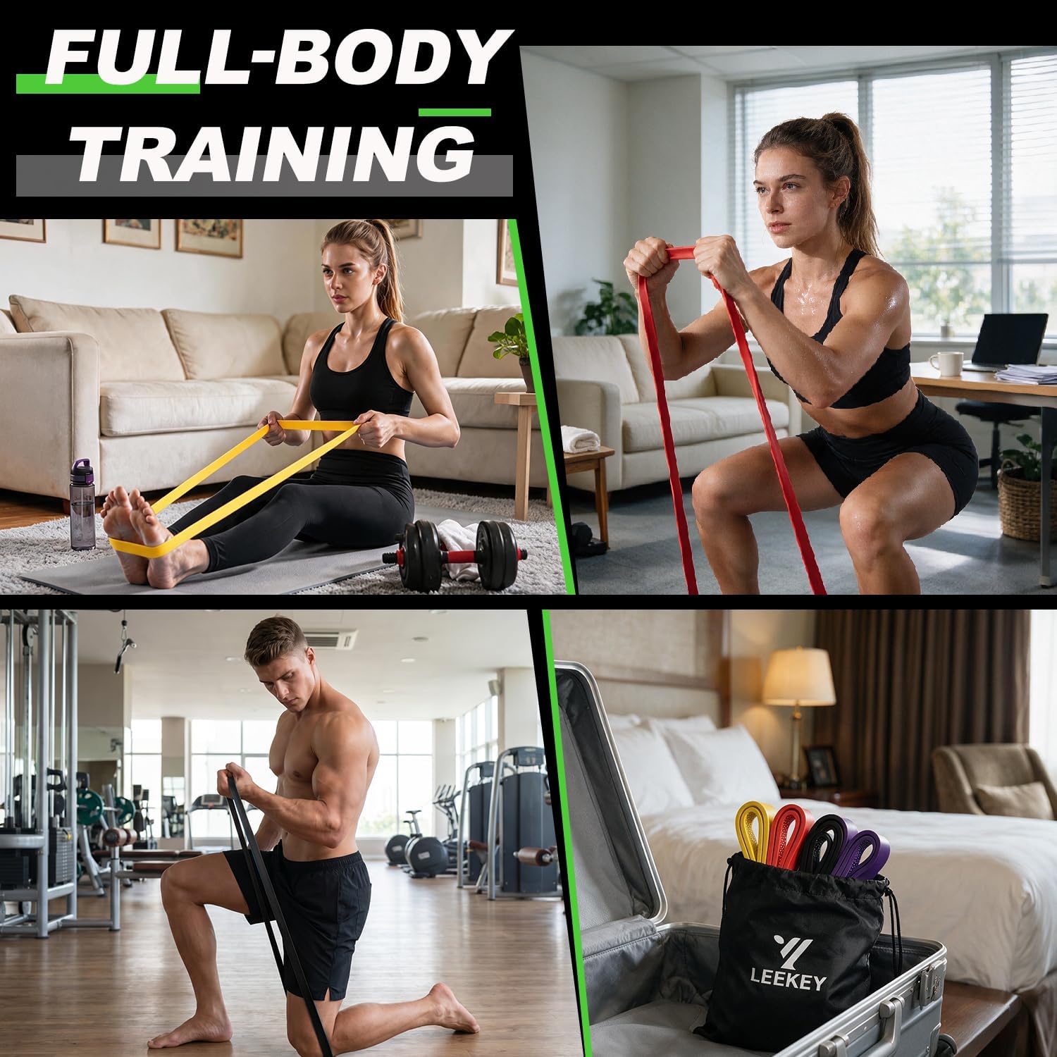 Thumbnail 6 de LEEKEY Resistance Bands, 5–85 lb Range