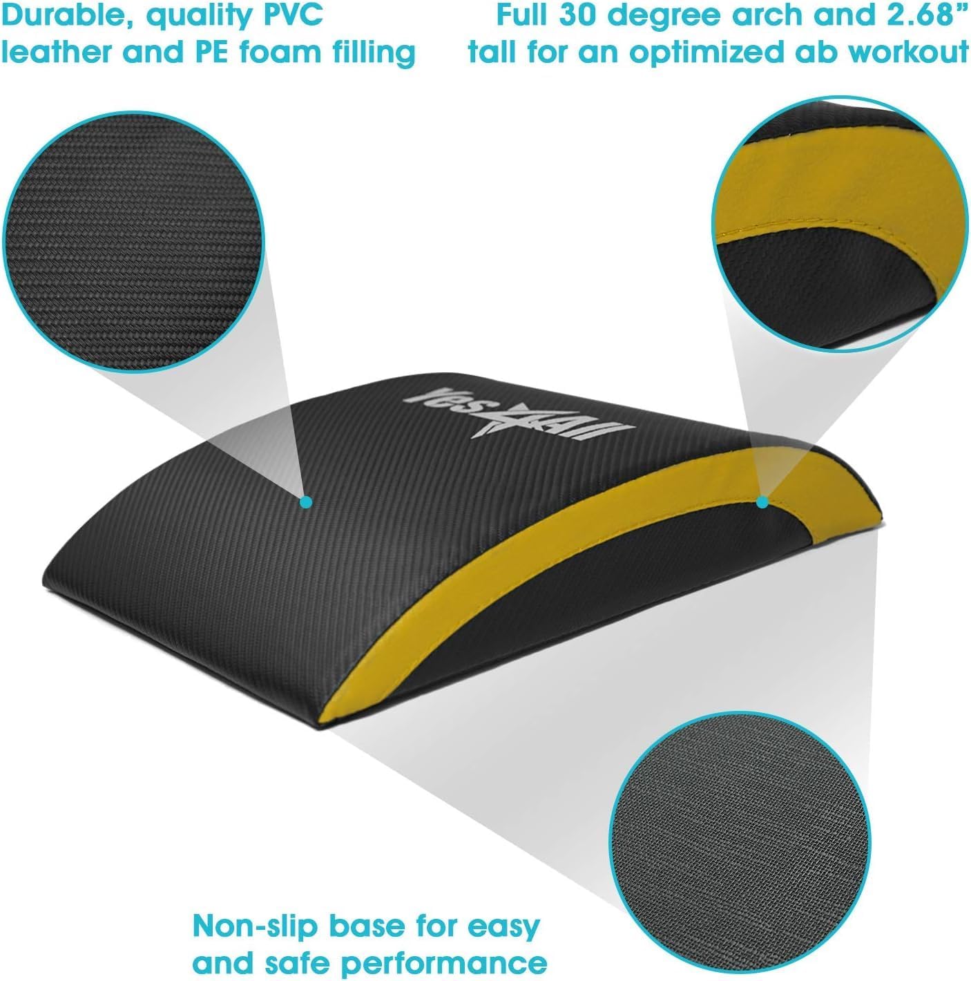 Thumbnail 2 de Yes4All Ab Exercise Mat & Wedge – Sit Up Pad for Full Core Workouts