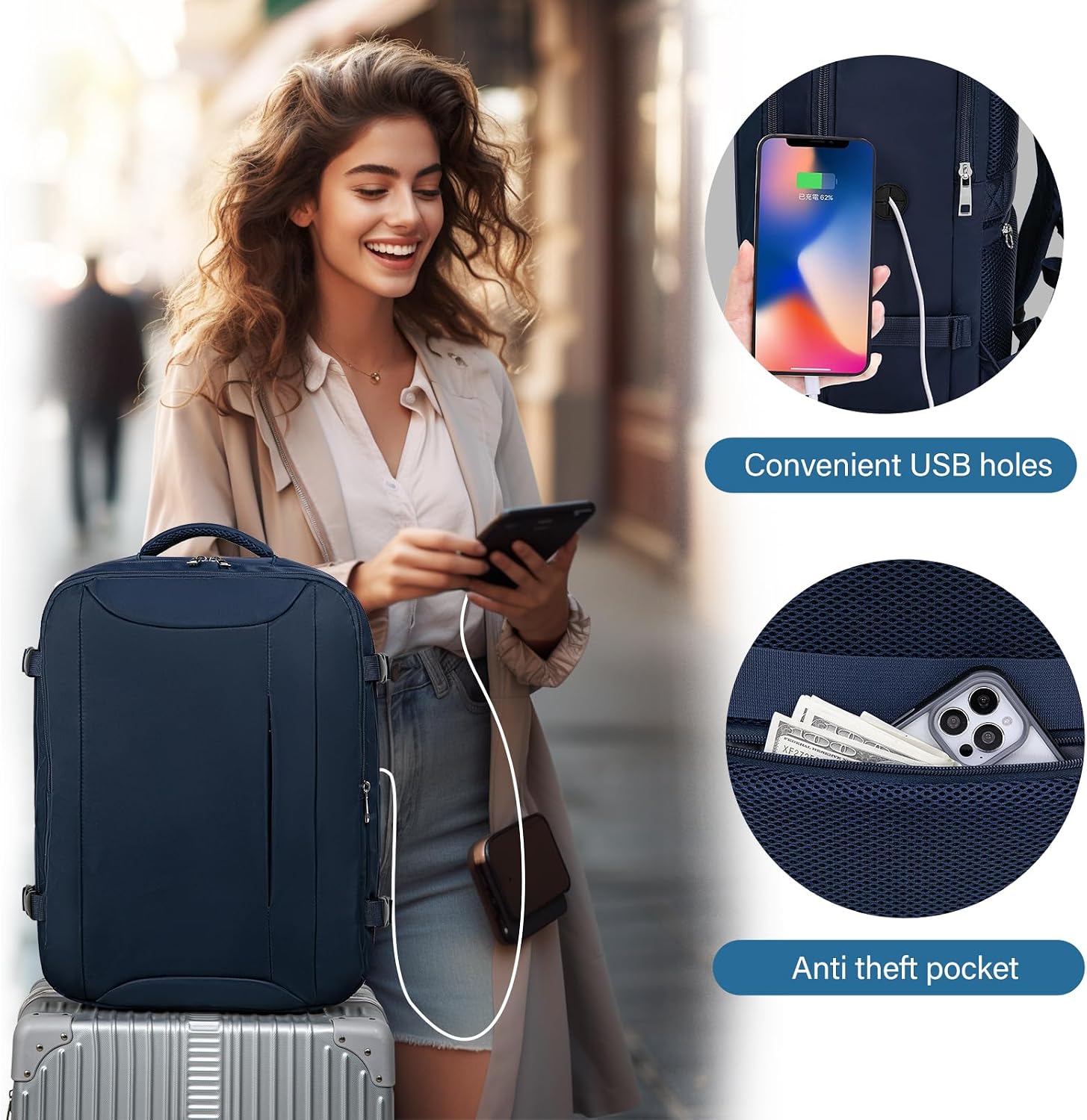 Thumbnail 6 de Hayayu Mochila Cabina 45x36x20 30L para EasyJet