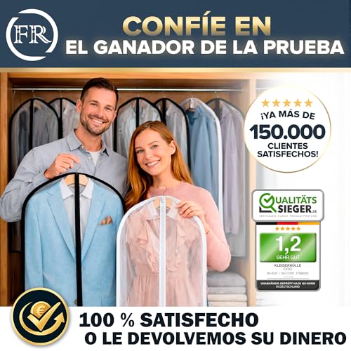 Thumbnail 6 de FiRiO 2x Fundas de Ropa Armario, Antipolvo y Transpirables (100x60 cm) – Porta Trajes para Mujer y Hombre