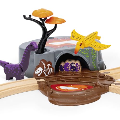 Thumbnail 5 de BRIO Set de Aventuras Jurásicas — Tren de madera 21 piezas