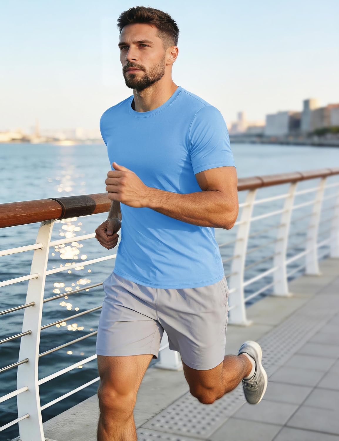 Thumbnail 1 de MAGCOMSEN Men’s UPF 50+ Swim T-Shirt Rash Vest (Quick Dry, Lightweight Polyester)