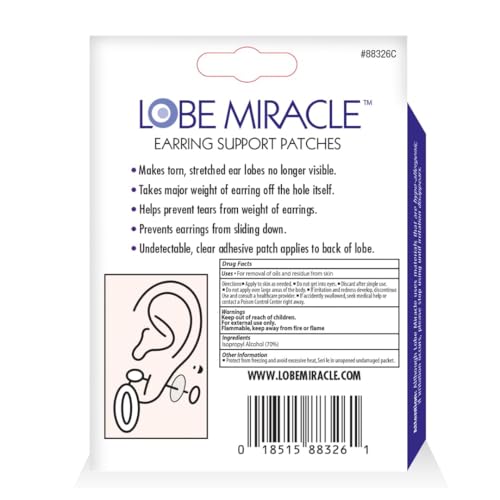 Thumbnail 8 de Lobe Miracle Clear Earring Support Patches, 1 Pack (60 Patches) by LOBE MIRACLE