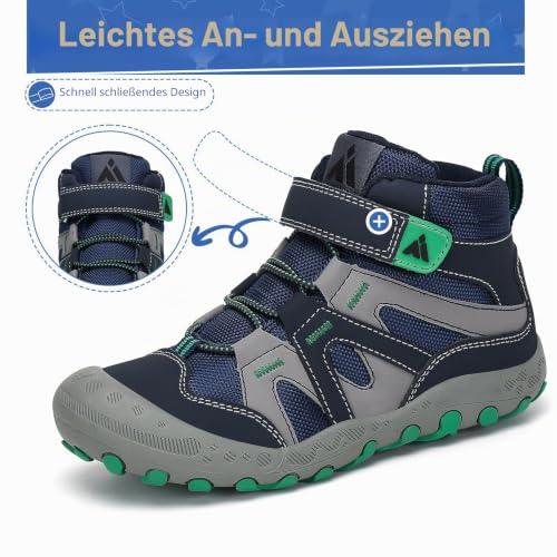 Detalle 2 de Mishansha Wanderschuhe Jungen rutschfest Marine Gr.37 – Allround-Treter für Outdoor-Abenteuer