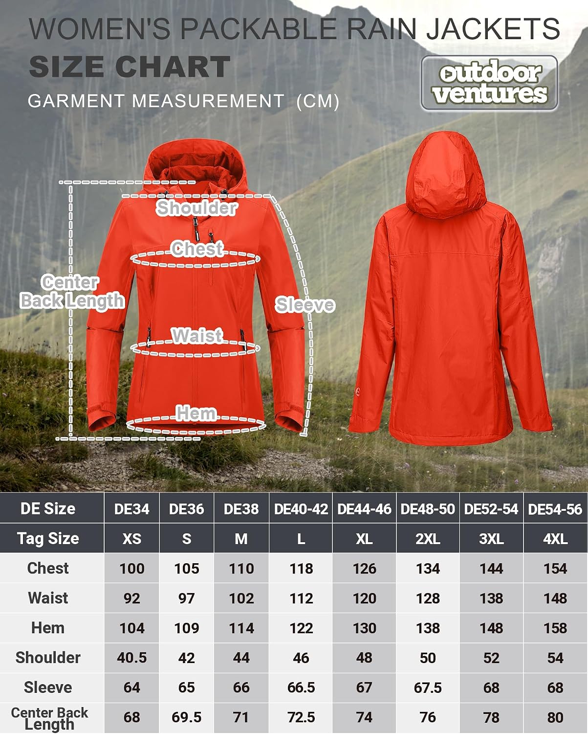 Thumbnail 1 de Outdoor Ventures Regenjacke Damen 10000MM