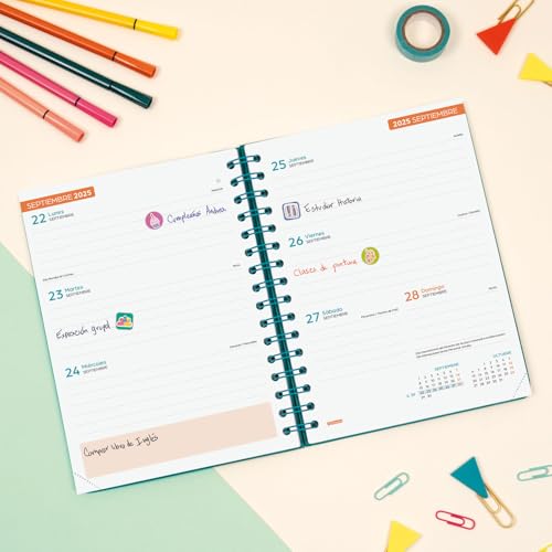 Thumbnail 2 de Finocam Agenda Cosmo Curso 2025–2026 Semana Vista Horizontal 12 meses 📚