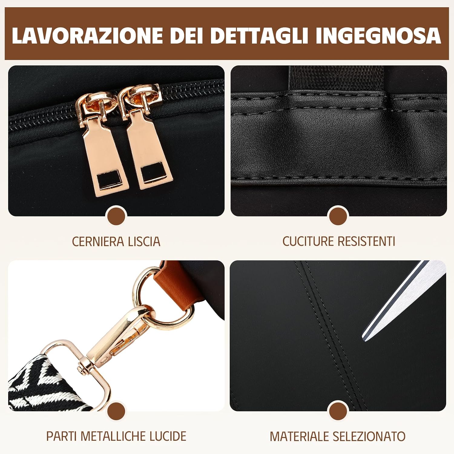 Thumbnail 6 de Zaino antifurto da Donna elegante e convertibile con protezione RFID e pochette abbinata