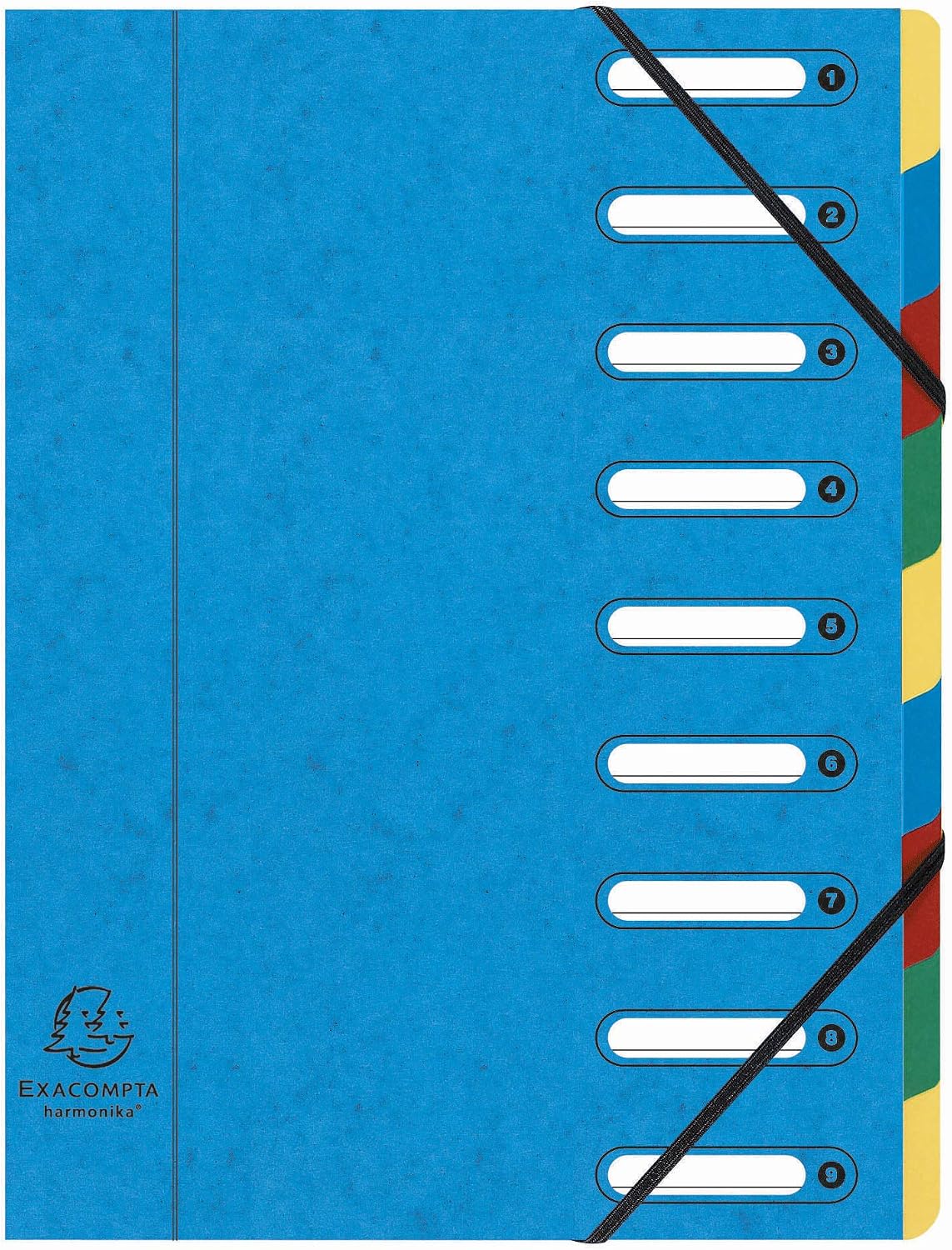 Detalle de Exacompta Réf. 5309E Harmonika — Trieur 9 compartiments A4 en carte lustrée