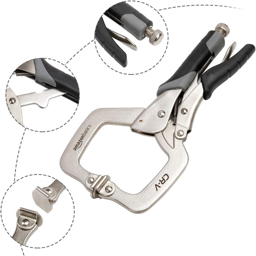 Detalle 2 de Amazon Basics Metal Face Clamp, 11-inch (2-Pack)