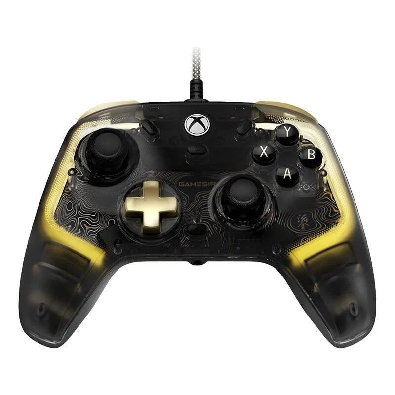 Detalle de GameSir K1 Flux cableado para Xbox y PC: precisión y personalización en un mando con iluminación