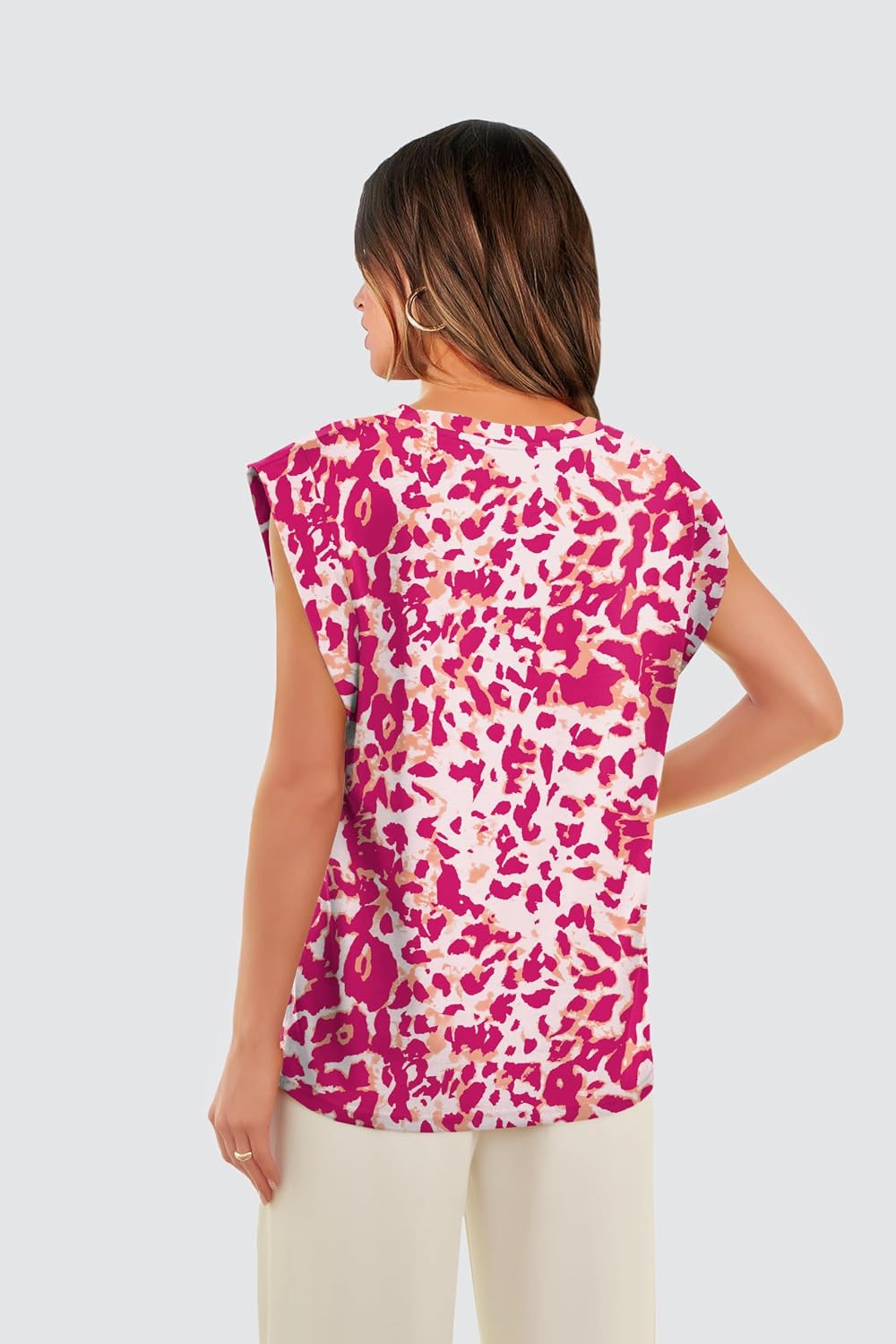 Thumbnail 2 de WIHOLL Cap Sleeve Tops for Women: Lightweight Summer Tee with Loose Fit