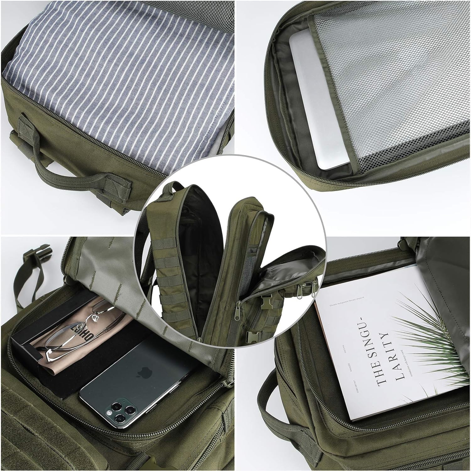 Detalle de ProCase 40L Militärischer taktischer Rucksack (3‑Tage Assault Pack) mit MOLLE-System