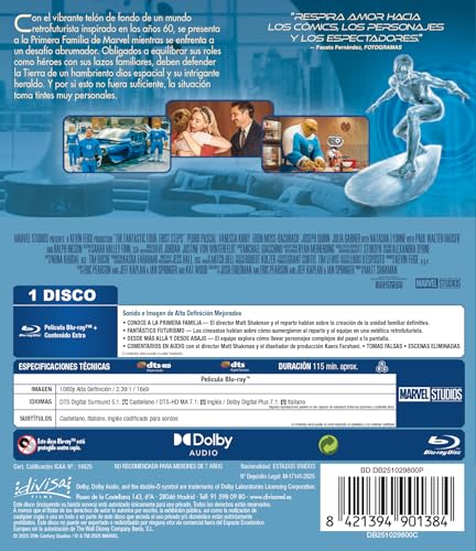 Detalle 2 de Los 4 Fantasticos: Primeros Pasos (Blu-ray) – Divisa Films