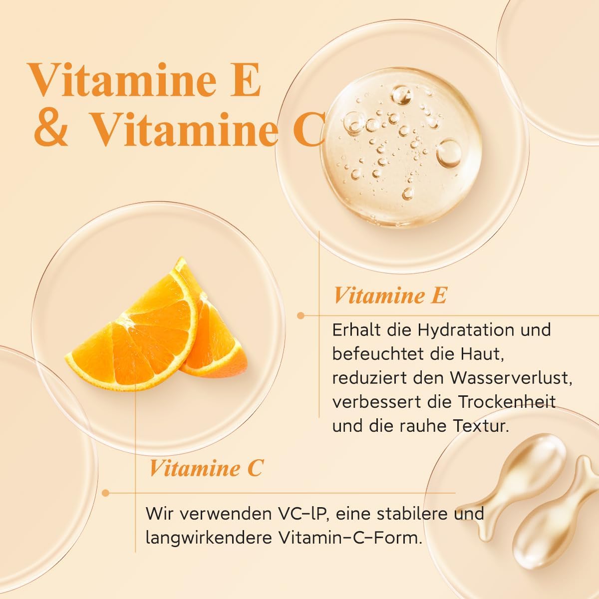 Detalle de HKH Vitamin C Face Serum Capsules with Vitamins C & E and Niacinamide