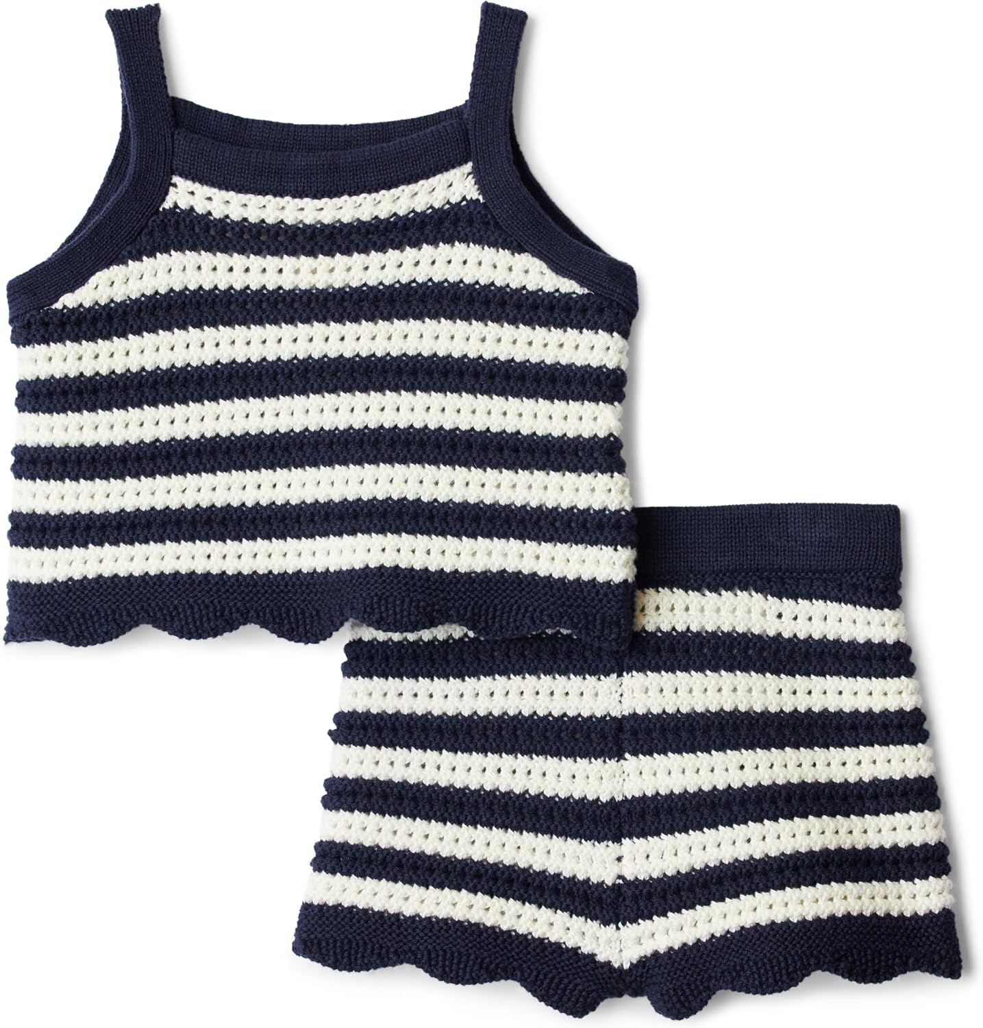 Detalle de Amazon Essentials x Sofia Grainge Mummy & Me Cotton Crochet Jumpers & Tank Sets