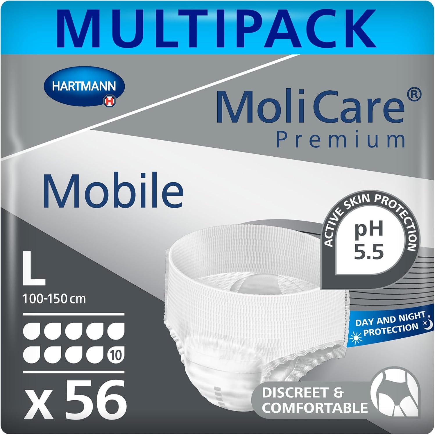 Thumbnail 6 de MoliCare premium Mobile 10 Tropfen Größe M – Inkontinenzhosen für schwere Inkontinenz (14 Stück)