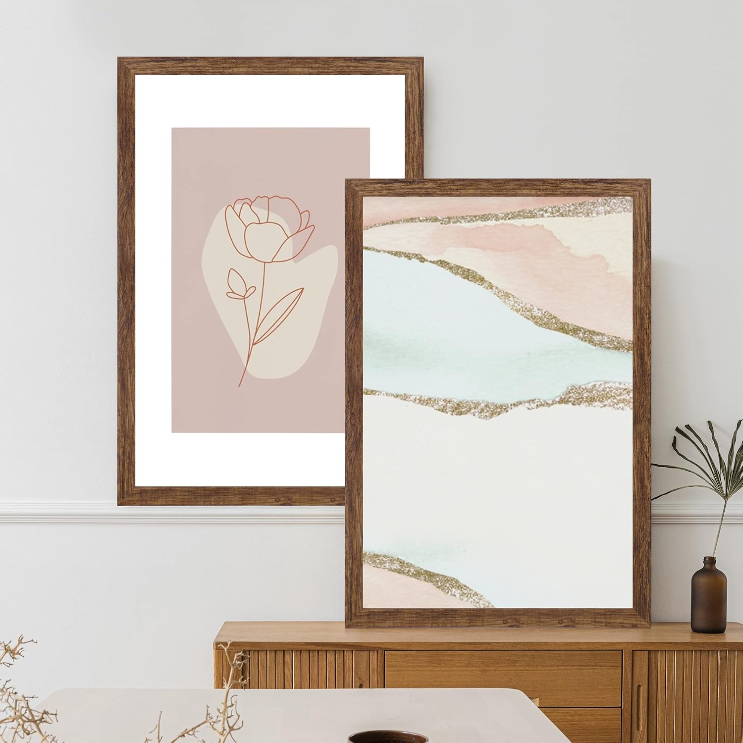 Thumbnail 6 de Hongkee 16x24 Rustic Brown Frame Set of 2