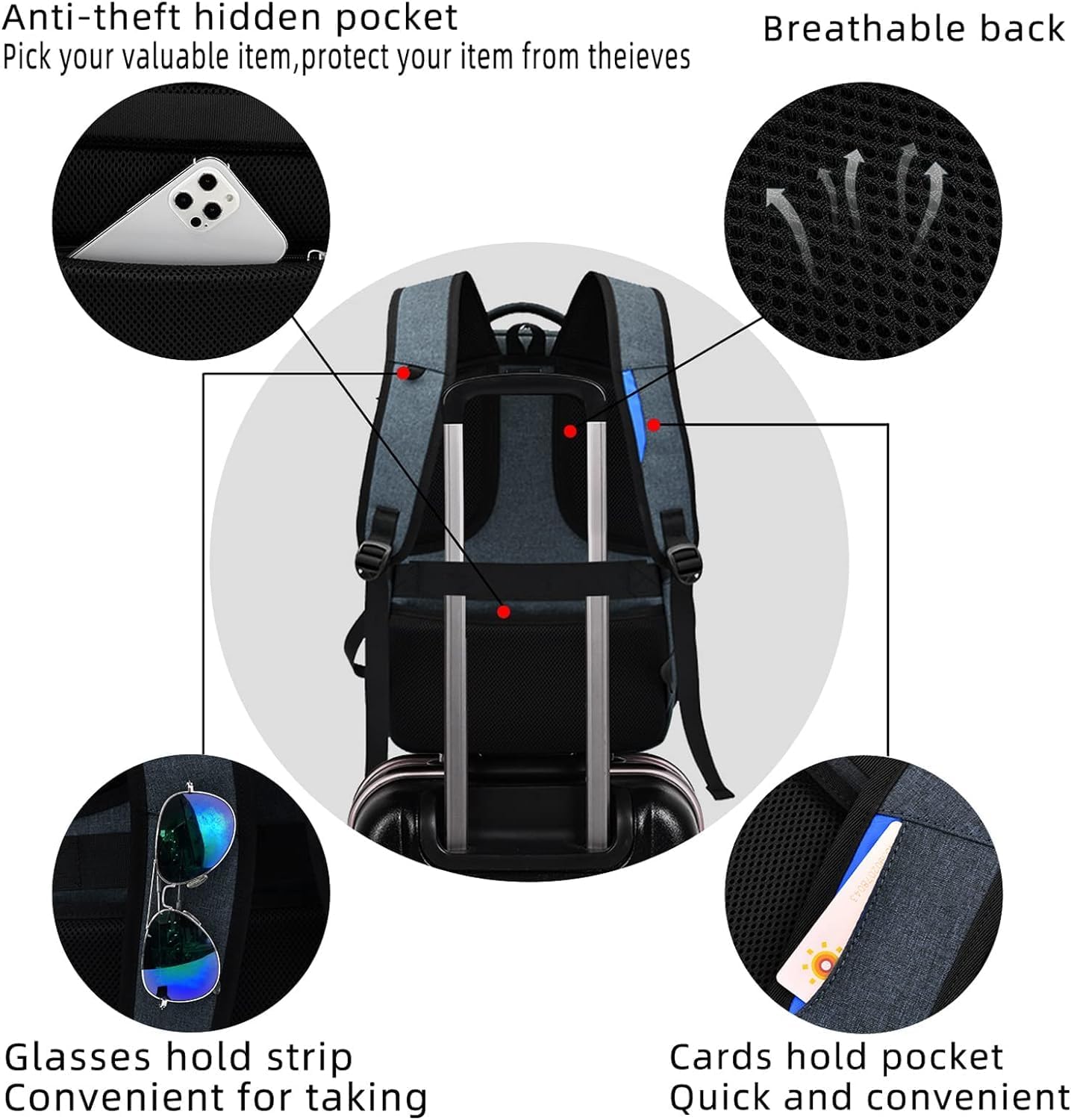 Detalle 1 de DUSLANG Laptop Backpack 17 Inch