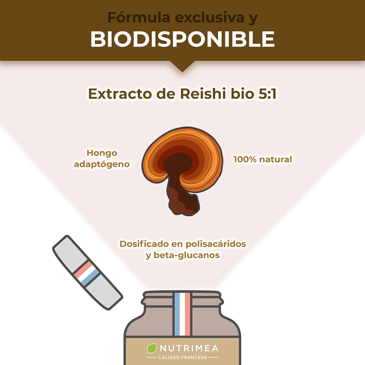 Detalle 2 de Nutrimea REISHI 6000 mg cápsulas veganas