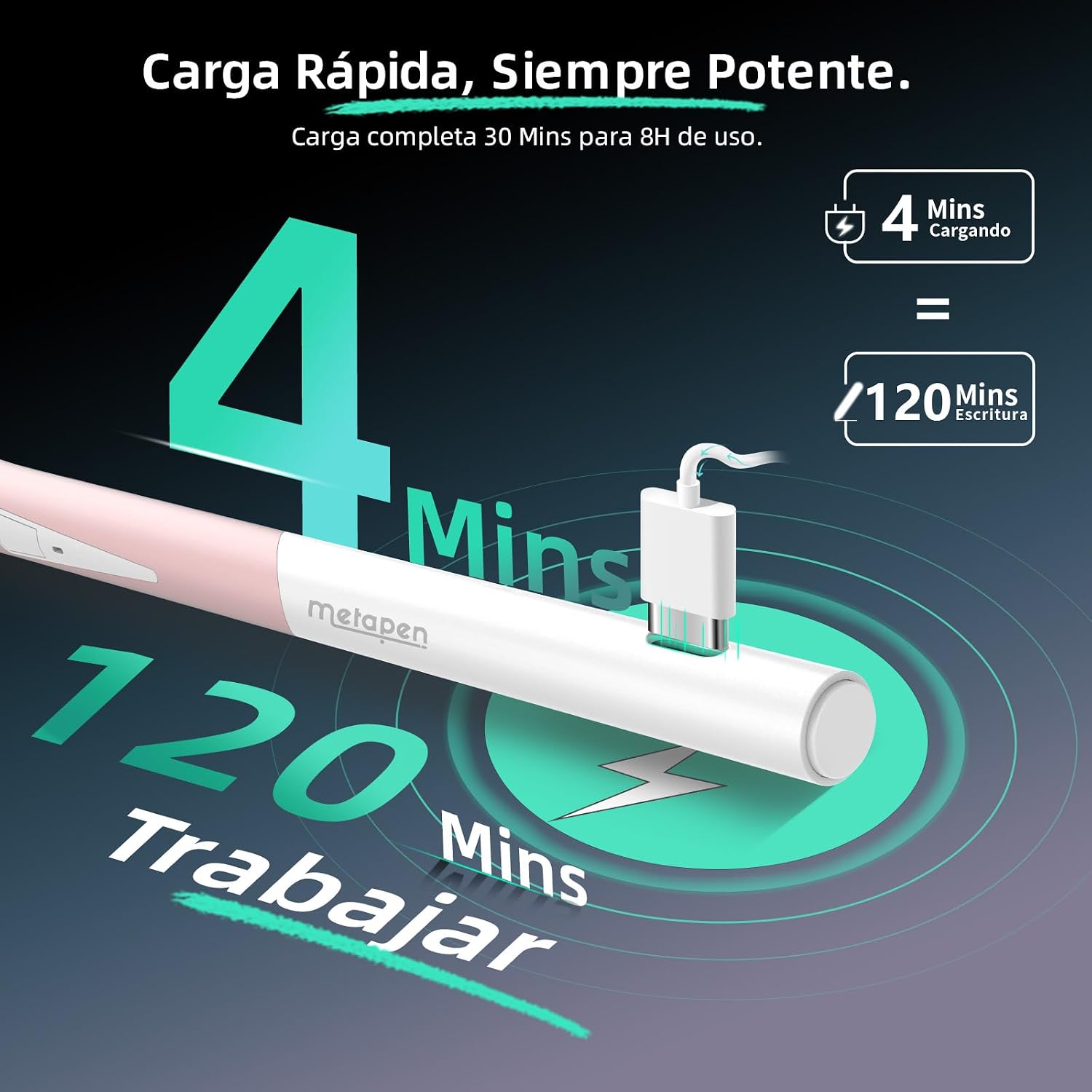 Thumbnail 3 de Metapen D1 Lápiz para iPad 🖊️ Compatibilidad Amplia Blanco