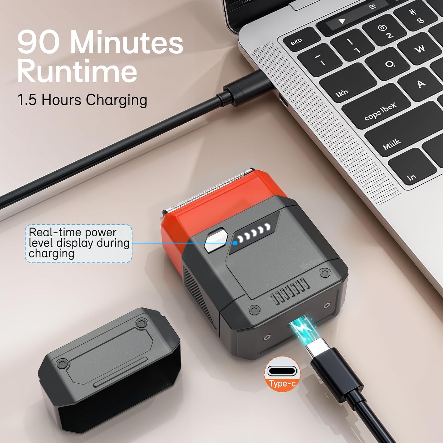 Thumbnail 3 de Nevlive Men's Electric Shaver USB-C Rechargeable