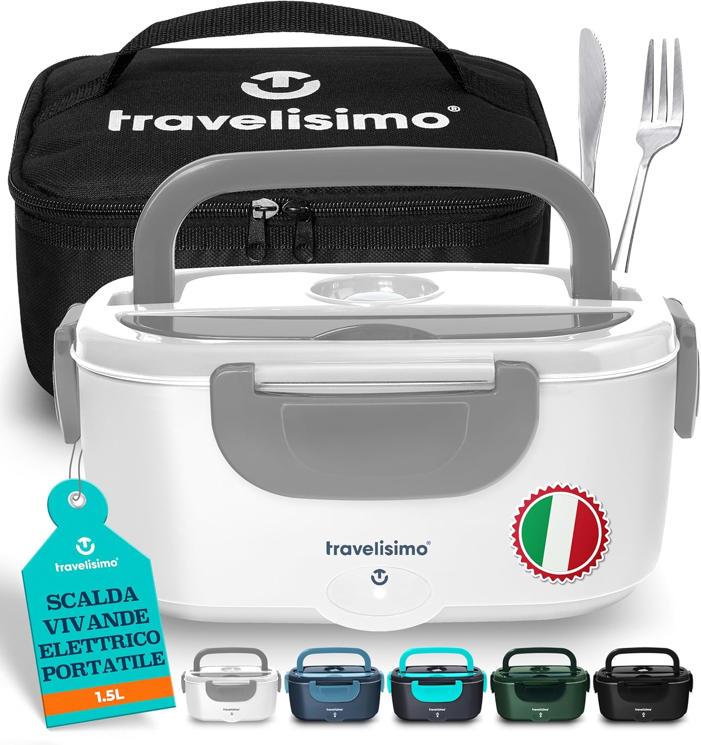 Thumbnail 6 de TRAVELISIMO Scaldavivande elettrico portatile 100W da 1,5L con doppia alimentazione 220V/12V/24V