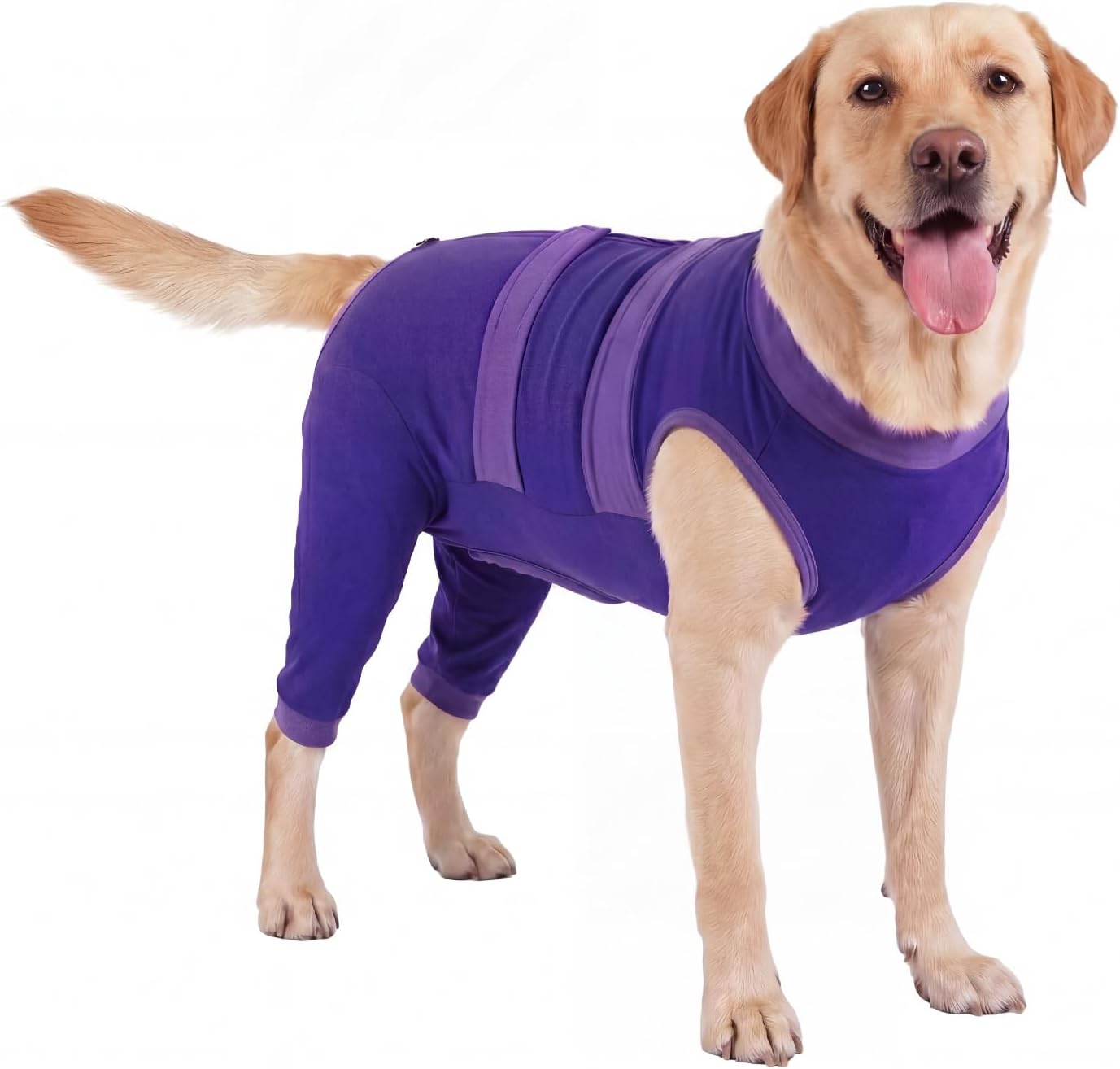 Detalle de Lelepet Dog Body Suit After Surgery – Recovery Sleeve for Large Dogs (Purple, 3XL)