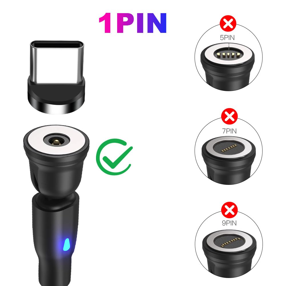 Detalle de AXFEE 2M 3-in-1 Magnetic Charger Cable with 540° Rotating Head and Organizer