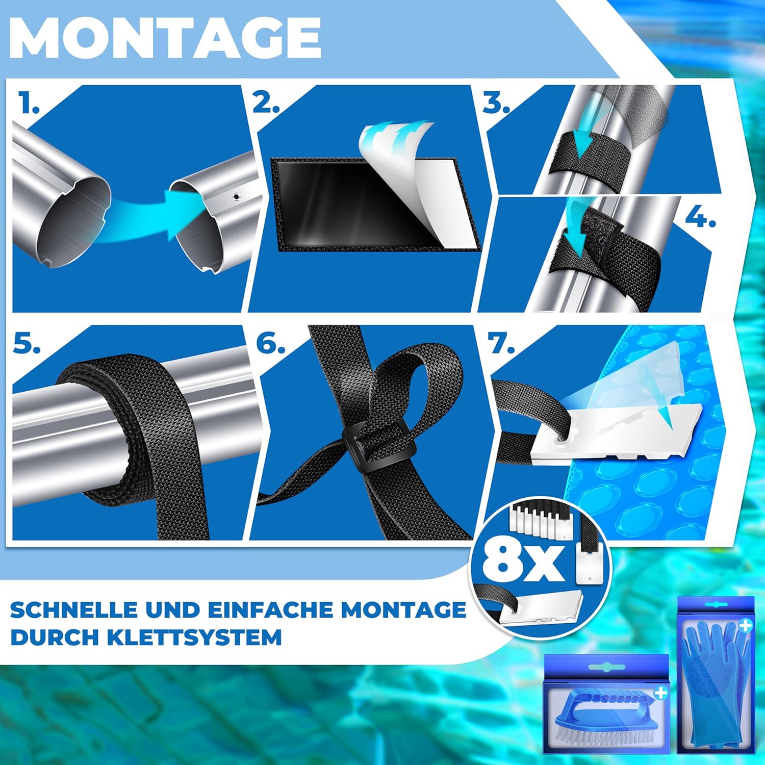 Thumbnail 4 de KESSER Pool Premium Aufrollsystem (3 m bis 5,70 m) mit Rädern für Solarplane & Poolabdeckung