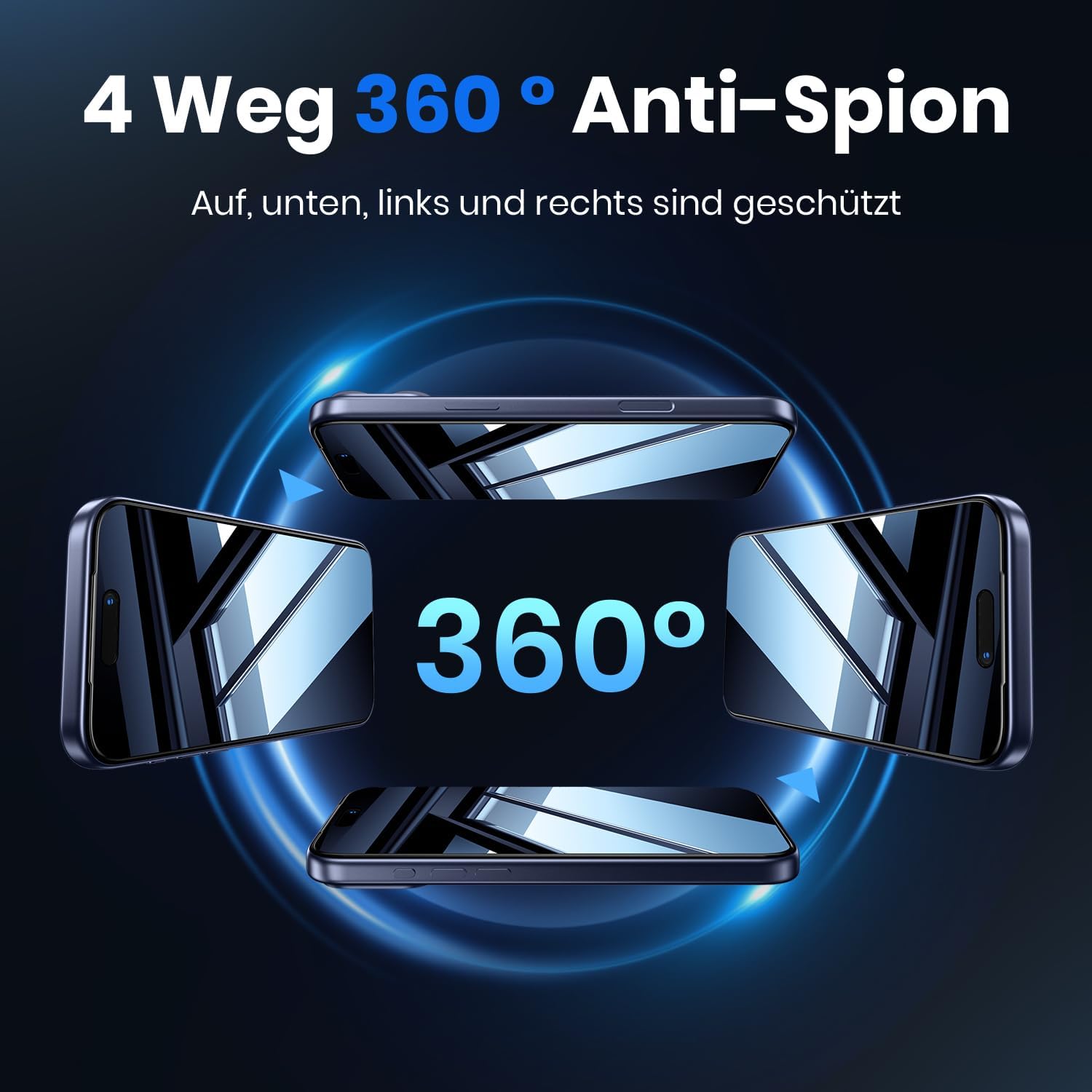 Detalle 2 de WSKEN iPhone 17 Pro Sichtschutz Panzerglas