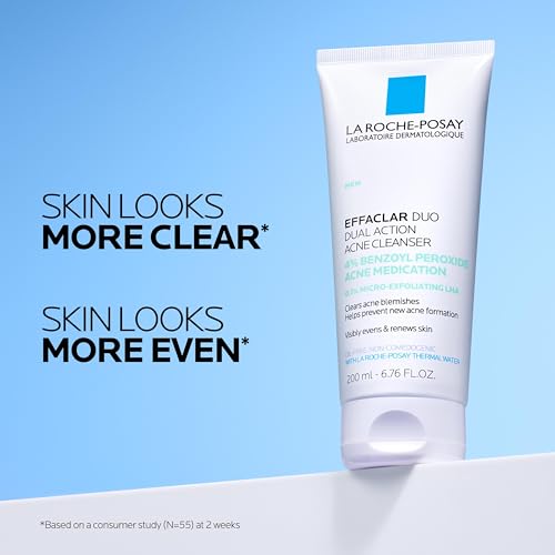 Detalle de La Roche-Posay Effaclar Dual 4% Benzoyl Peroxide Acne Face Wash 6.76oz