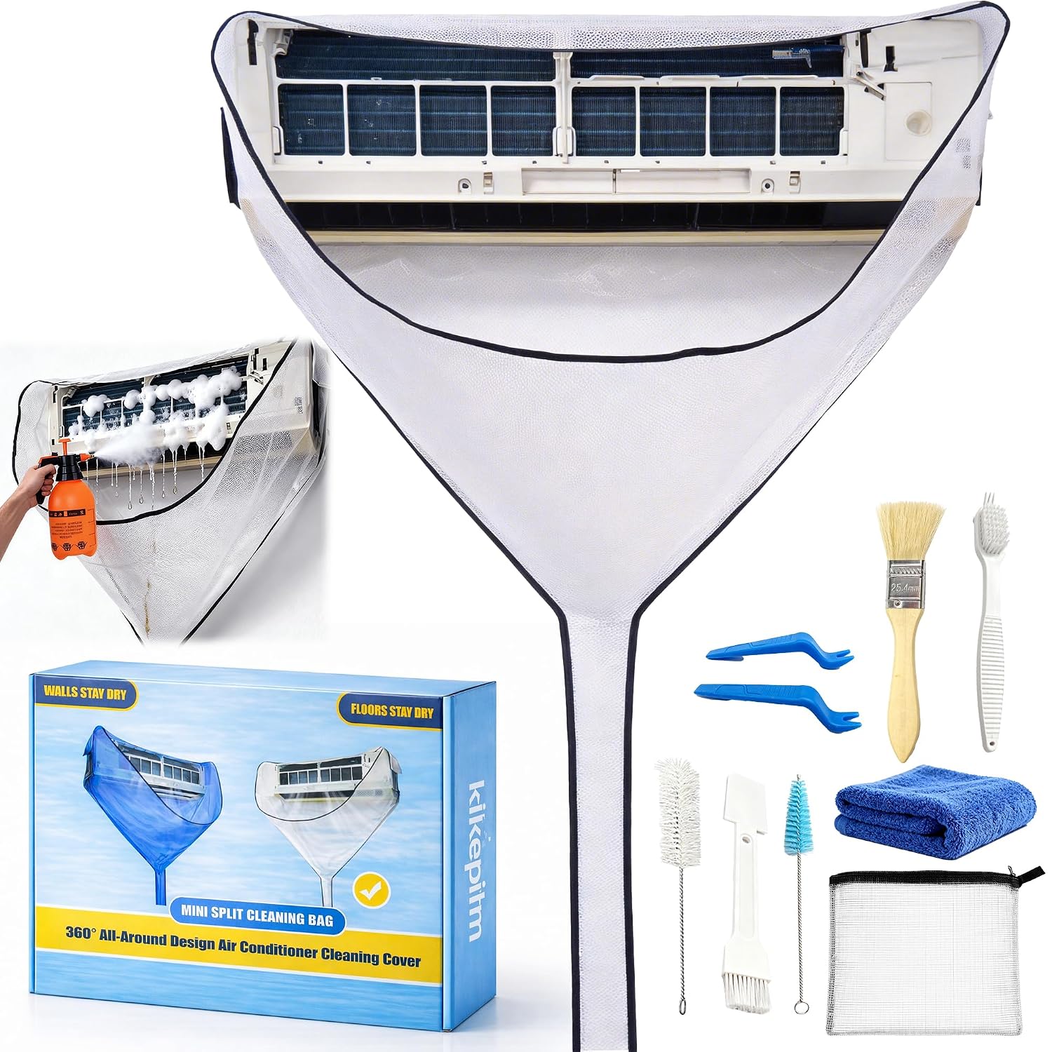 Detalle de Kikepilm Kit Pulizia Condizionatore Split, Bianco – taglia extra large