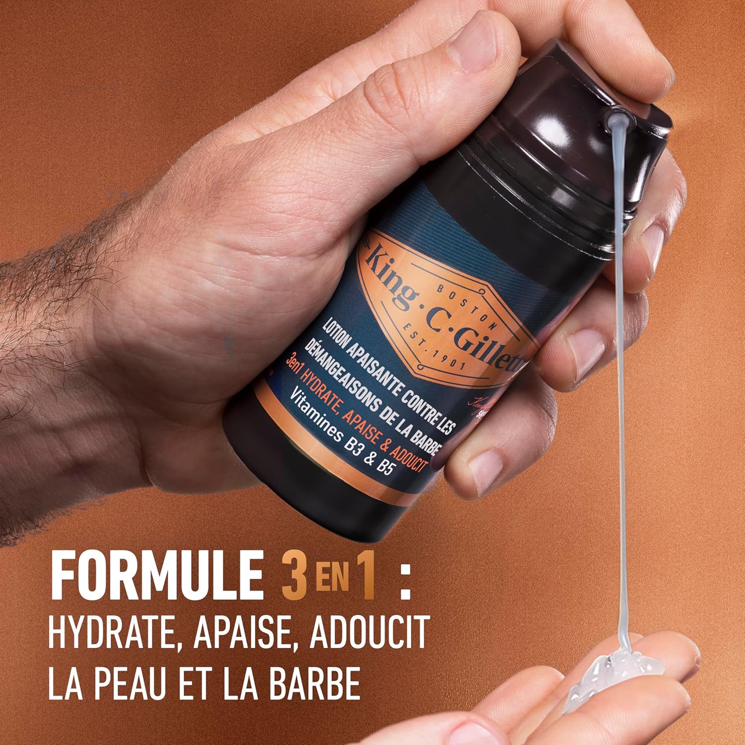 Thumbnail 3 de King C. Gillette Soin Barbe Homme lotion apaisante contre les démangeaisons (menthol, vitamines B3 & B5) – 100 ml