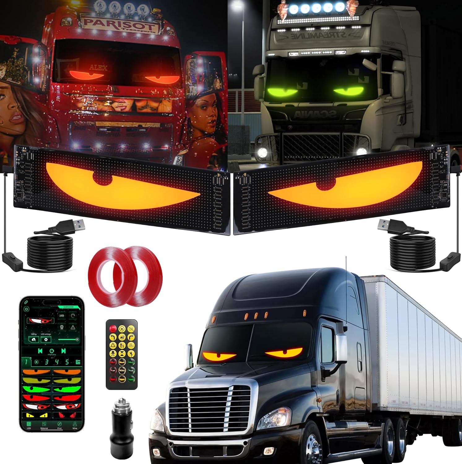 Detalle de Sachie 5800 Lux Devil Eyes LED Light Strips 23.6"
