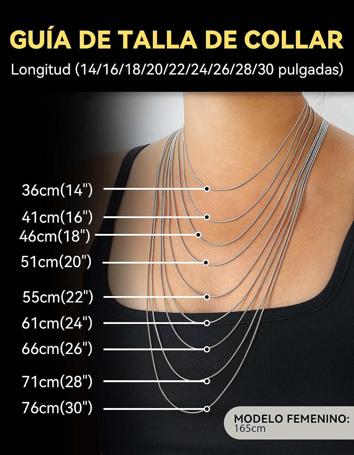 Thumbnail 5 de ChainsHouse Collar hueso serpiente 41 cm